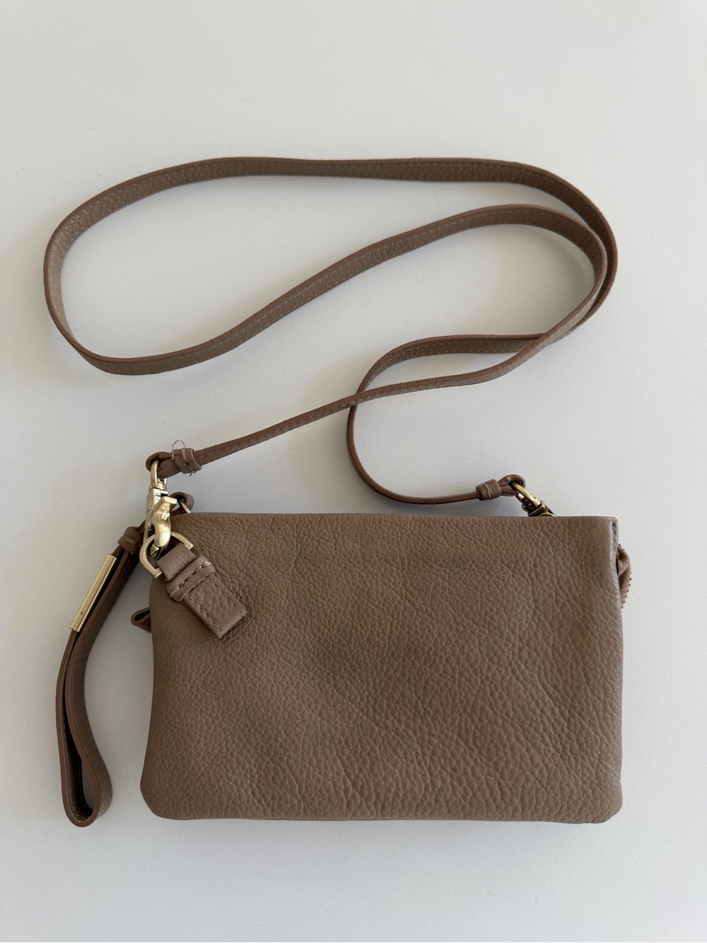 FOLEY & CORINNA Pebbled Leather Gigi Wristlet Convertible Cross Body Mini Bag